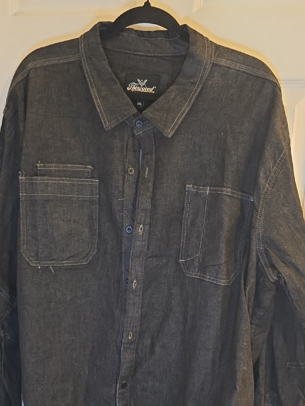 Men's Vintage Stretch Denim Shirt